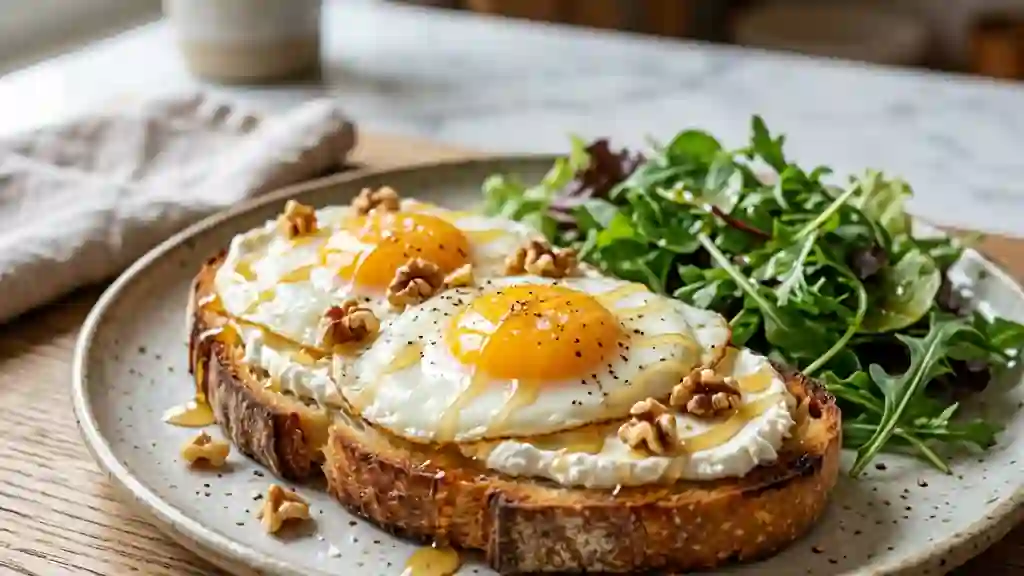 Tartine croustillante chèvre, miel et noix - Photo de présentation