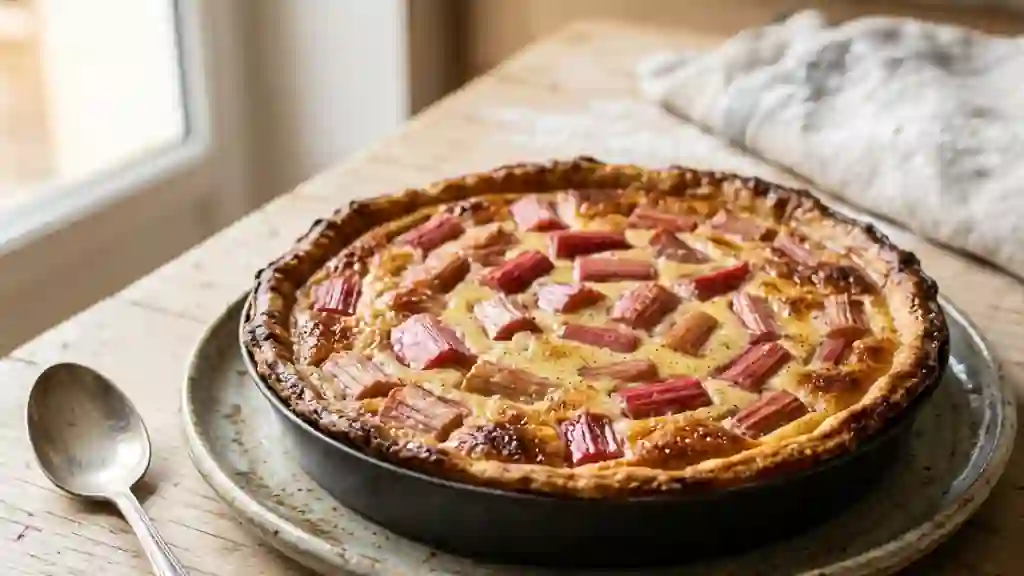 Tarte Rhubarbe Vanillée et Fondante - Photo de présentation