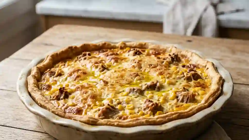 Tarte thon-maïs fondante et croustillante - Photo de présentation