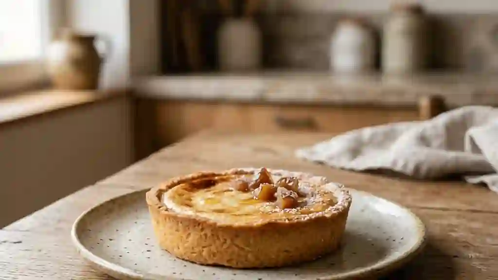 Tarte onctueuse marron et fromage blanc - Photo de présentation