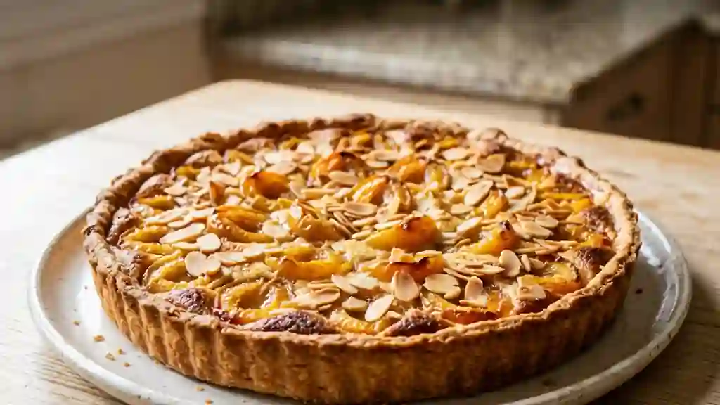 Tarte fondante aux mirabelles et amandes - Photo de présentation