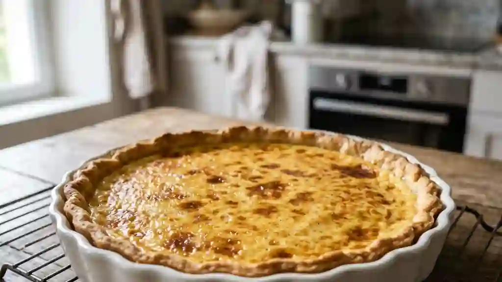 Tarte fondante aux œufs et vanille - Photo de présentation