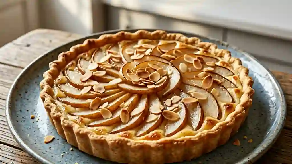 Tarte poire fondante aux petits suisses - Photo de présentation
