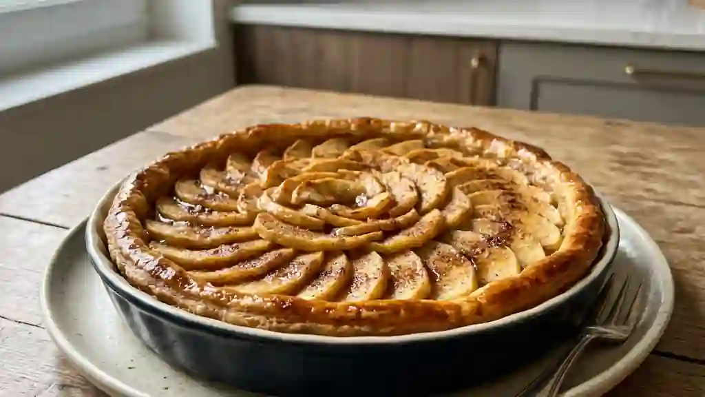 Tarte aux pommes caramélisées et cannelle - Photo de présentation