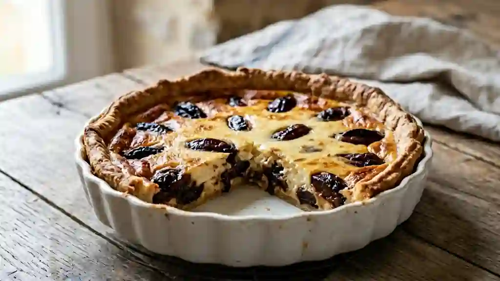 Tarte onctueuse aux pruneaux et fromage blanc - Photo de présentation