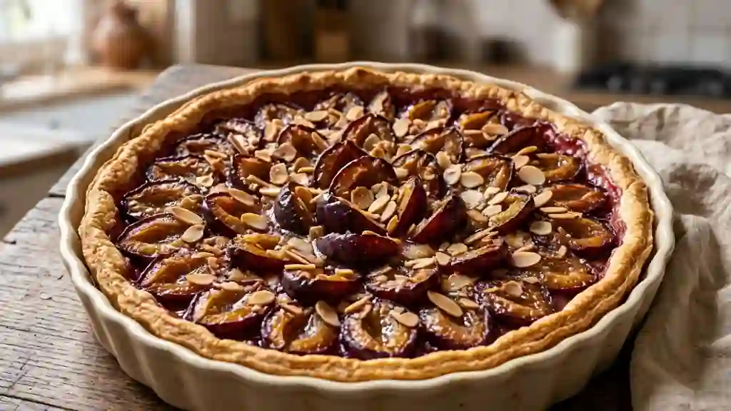 Tarte aux quetsches fondante et cannelle - Photo de présentation