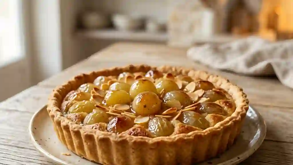 Tarte raisins amandes fondante - Photo de présentation
