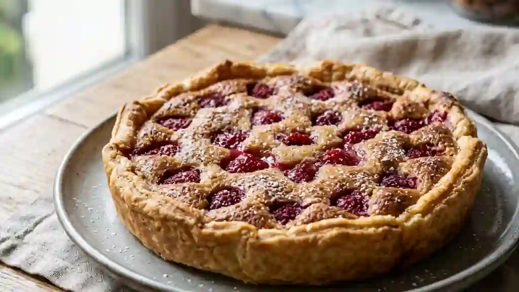 Tarte amandine aux framboises acidulées - Photo de présentation