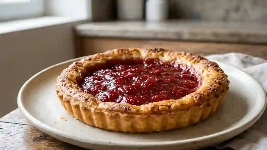 Tarte croustillante à la fraise fondante - Photo de présentation