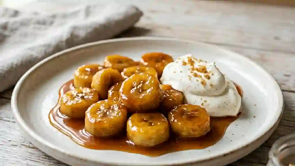 Bananes fondantes au caramel onctueux - Photo de présentation