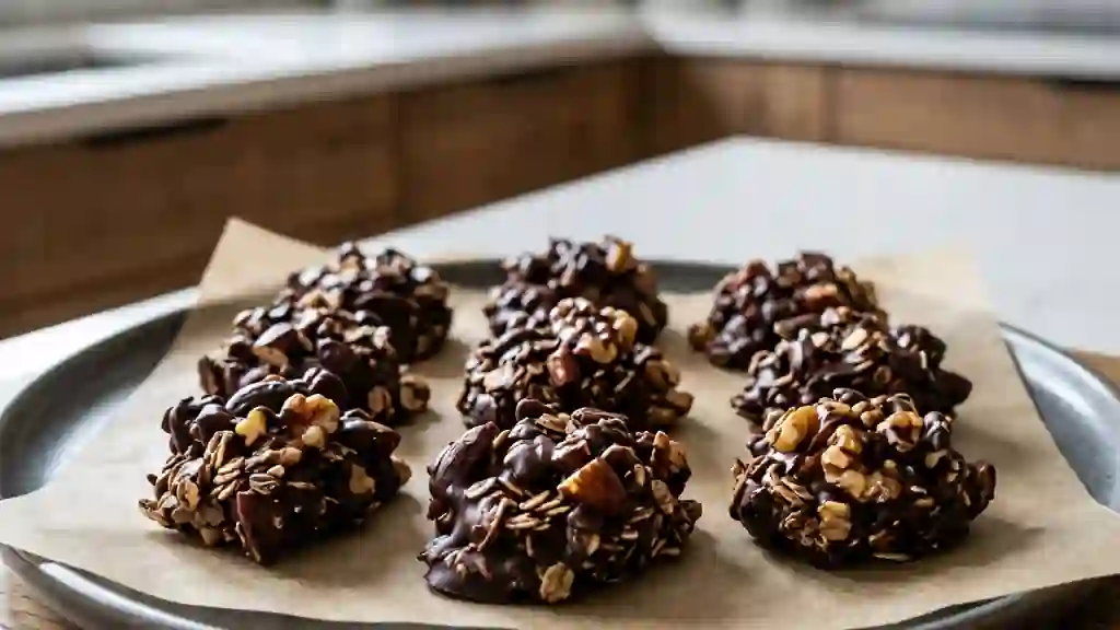 Bouchées Croquantes Chocolat et Fruits Secs - Photo de présentation