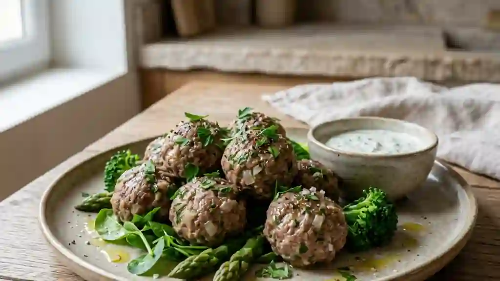 Boulettes de bœuf fondantes à la vapeur - Photo de présentation