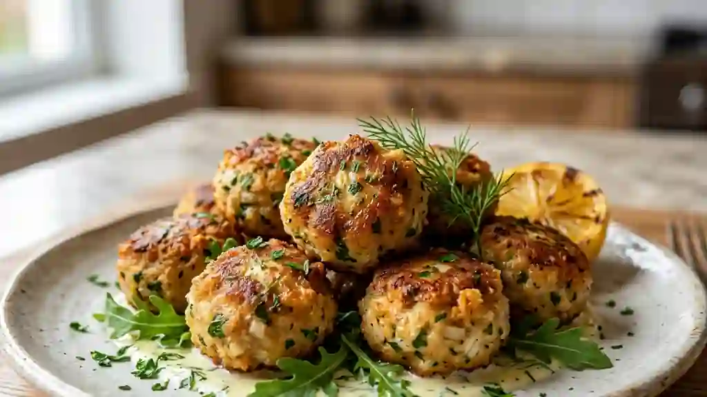 Boulettes de poisson dorées et fondantes - Photo de présentation