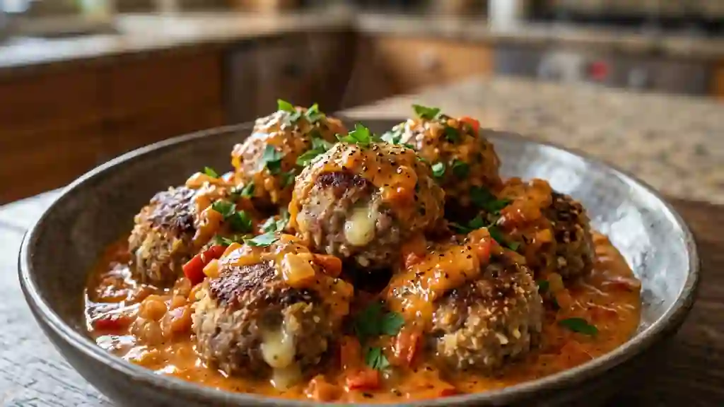 Boulettes de veau fondantes au gruyère - Photo de présentation