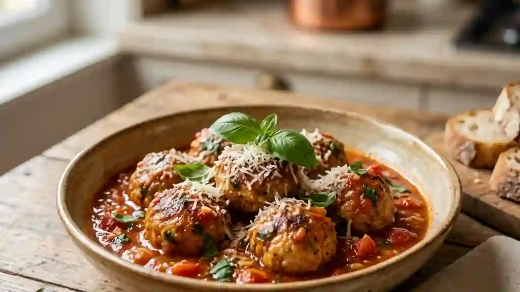 Boulettes de veau fondantes au parmesan - Photo de présentation