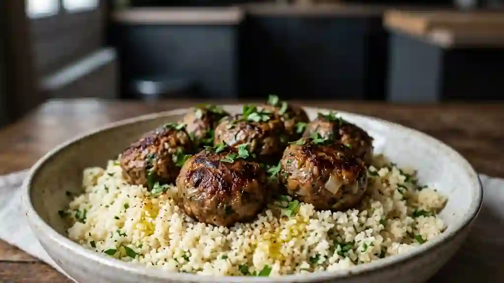 Boulettes de bœuf épicées et moelleuses - Photo de présentation