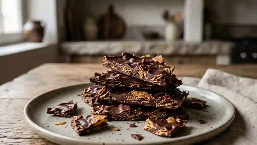 Éclats de chocolat noir et dentelles craquantes - Photo de présentation