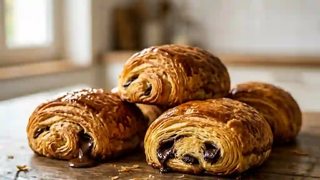 Chocolatines feuilletées et croustillantes - Photo de présentation