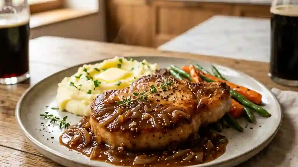 Côtes de porc laquées au Stout et moutarde - Photo de présentation