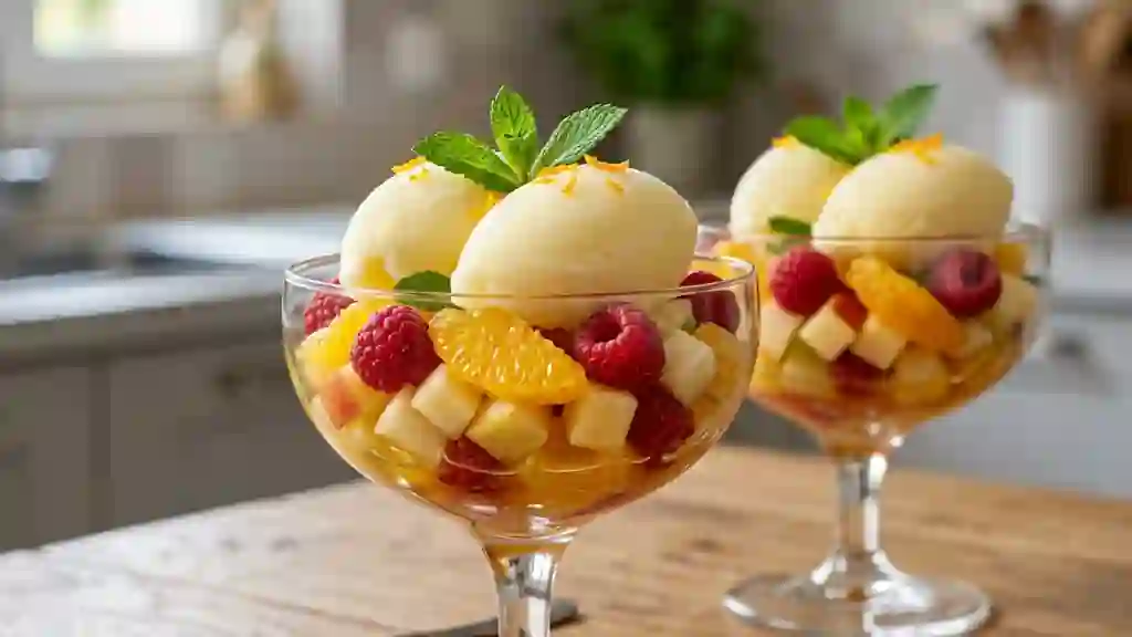 Coupes de Fruits Givrées au Citron - Photo de présentation