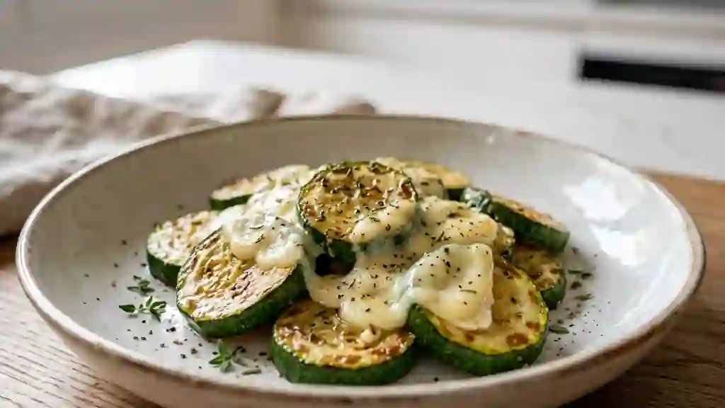 Courgettes fondantes au chèvre et ail - Photo de présentation