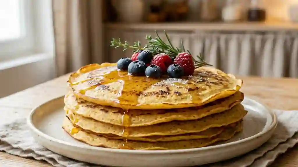 Crêpes de maïs dorées et fondantes - Photo de présentation