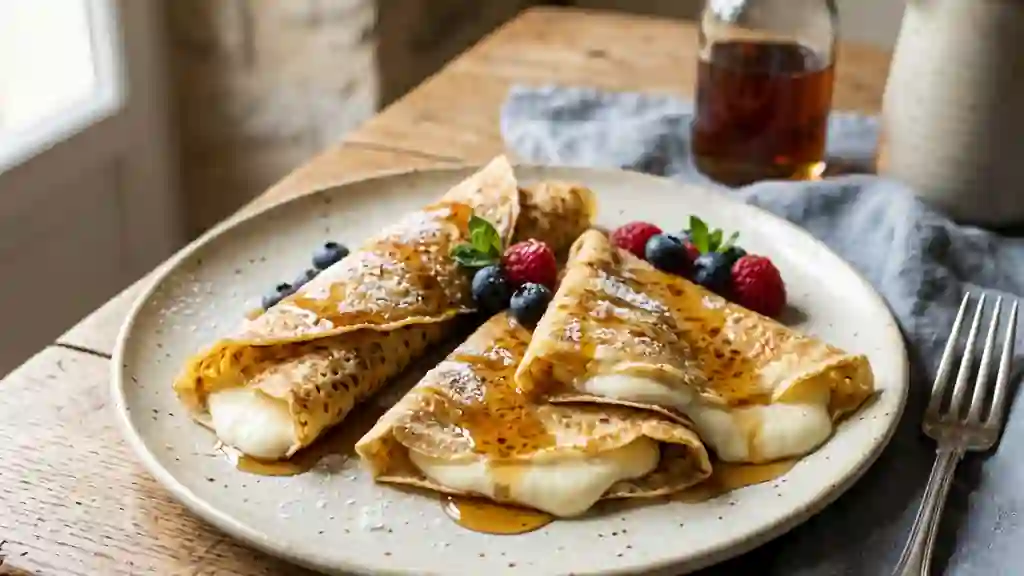 Crêpes fondantes au Carré frais et érable - Photo de présentation