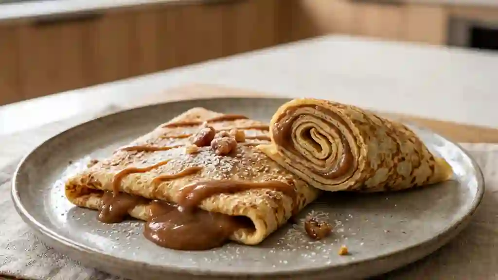 Crêpes fondantes à la crème de marrons - Photo de présentation