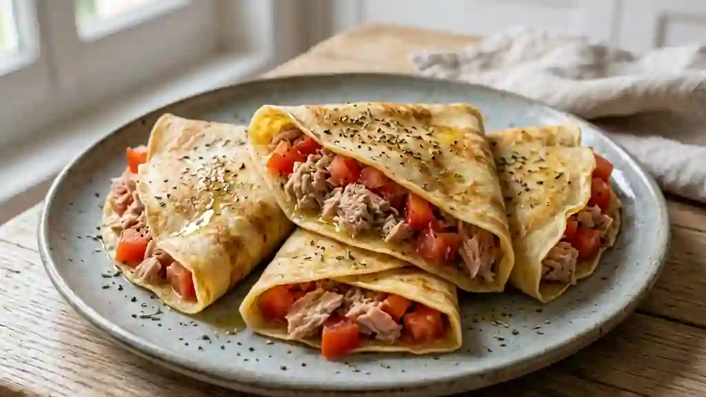 Crêpes Salées au Thon et Tomates Fondantes - Photo de présentation