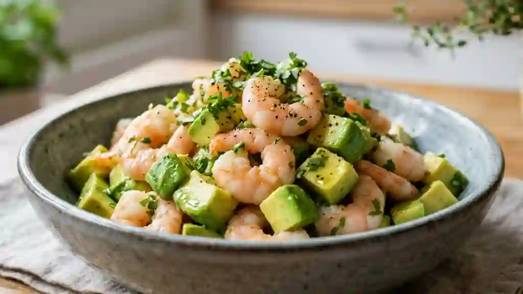 Crevettes acidulées et avocat fondant - Photo de présentation
