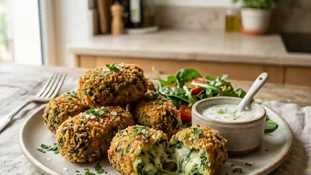 Croquettes épinards-gruyère fondantes et dorées - Photo de présentation
