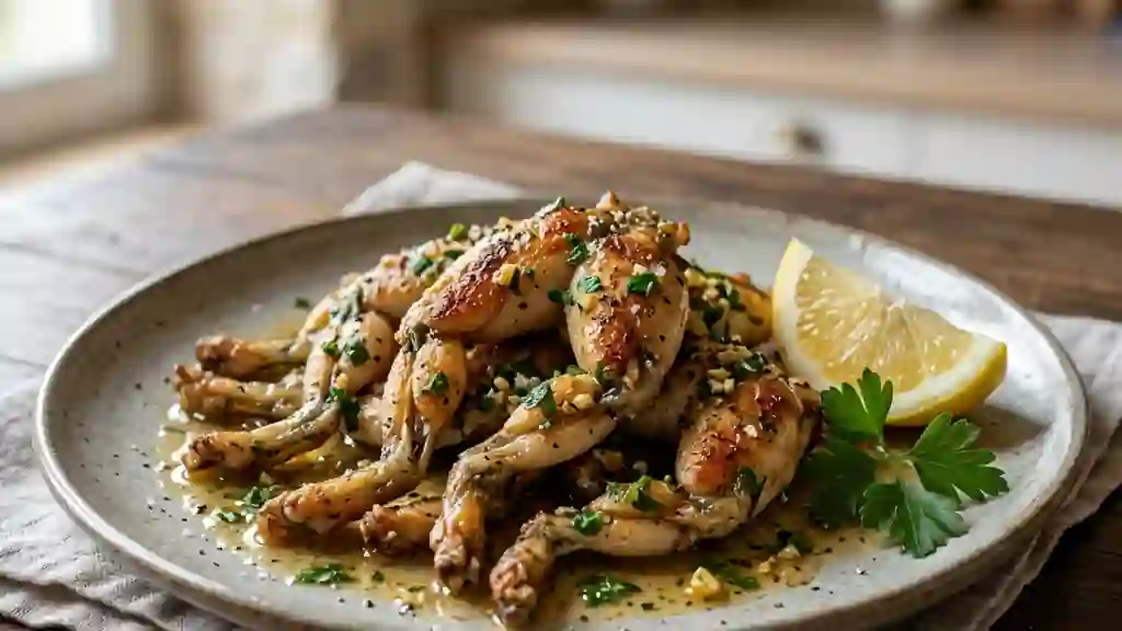 Cuisses de grenouille dorées à la persillade - Photo de présentation