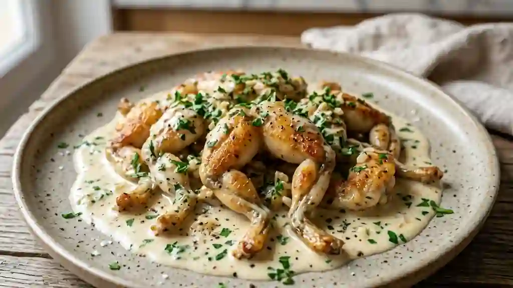 Cuisses de grenouilles à la crème onctueuse - Photo de présentation