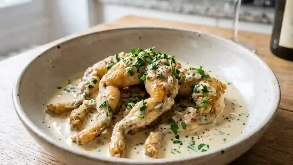 Cuisses de grenouilles crémeuses au Riesling - Photo de présentation