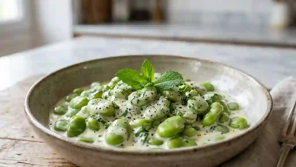 Fèves fondantes à la menthe fraîche - Photo de présentation