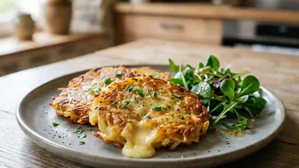 Galettes de pommes de terre au Munster fondant - Photo de présentation