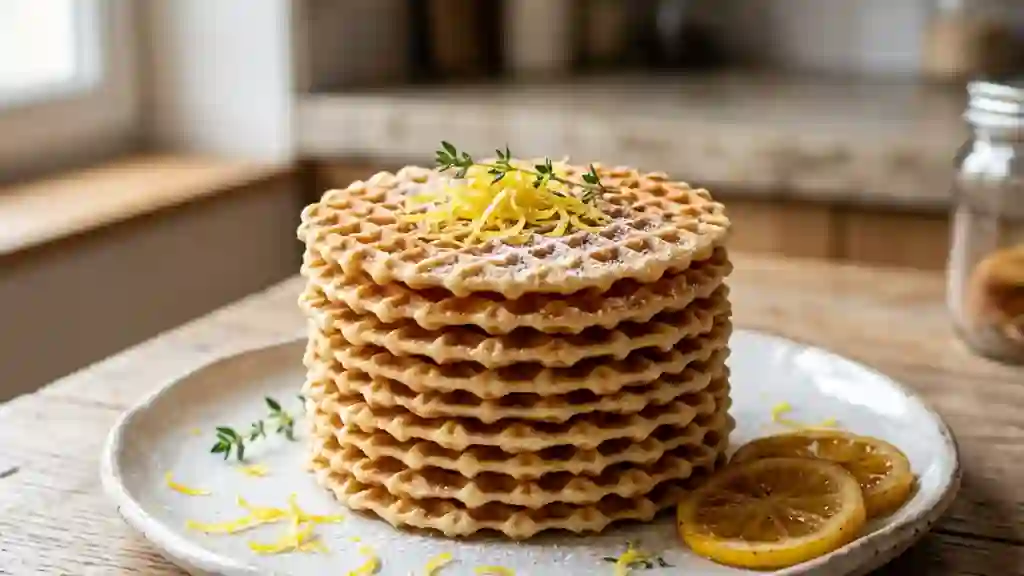 Gaufrettes acidulées au citron craquant - Photo de présentation
