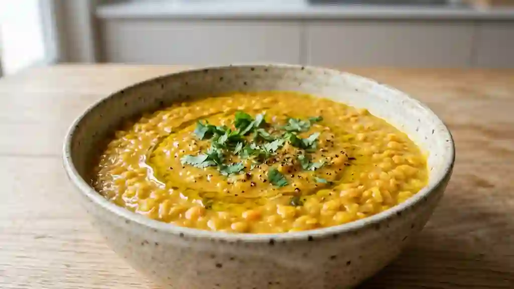 Lentilles corail fondantes au curcuma - Photo de présentation