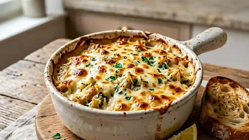 Crabe gratiné à la mozzarella fondante - Photo de présentation