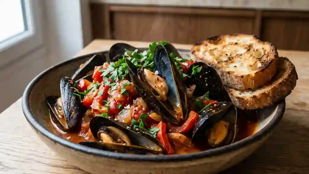 Moules fondantes à la basquaise - Photo de présentation