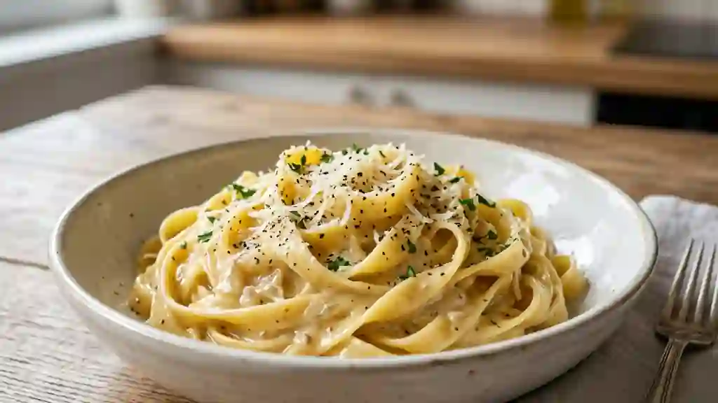Pâtes Crémeuses à la Moutarde et Parmesan - Photo de présentation