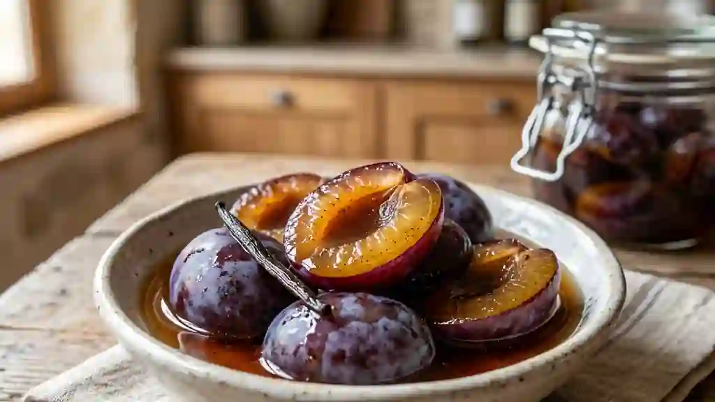 Prunes Fondantes à l'Eau-de-Vie et Vanille - Photo de présentation