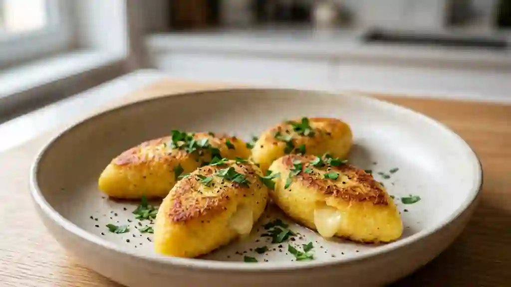 Quenelles de polenta dorées au Beaufort - Photo de présentation