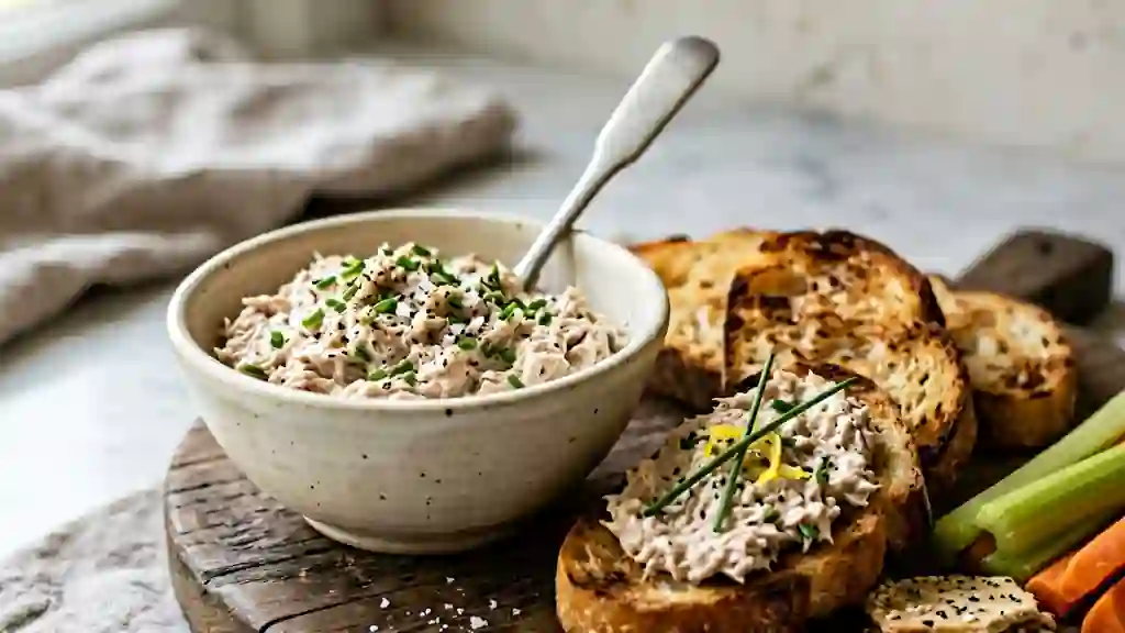 Rillettes de thon crémeuses à la ciboulette - Photo de présentation
