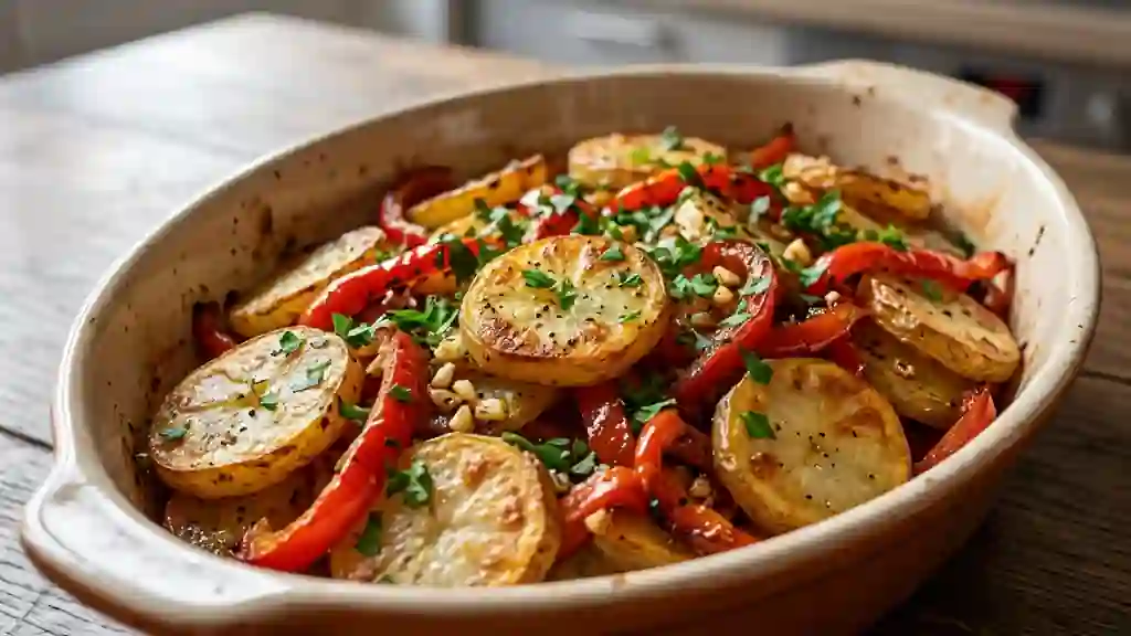 Pommes de terre rôties au poivron et ail - Photo de présentation