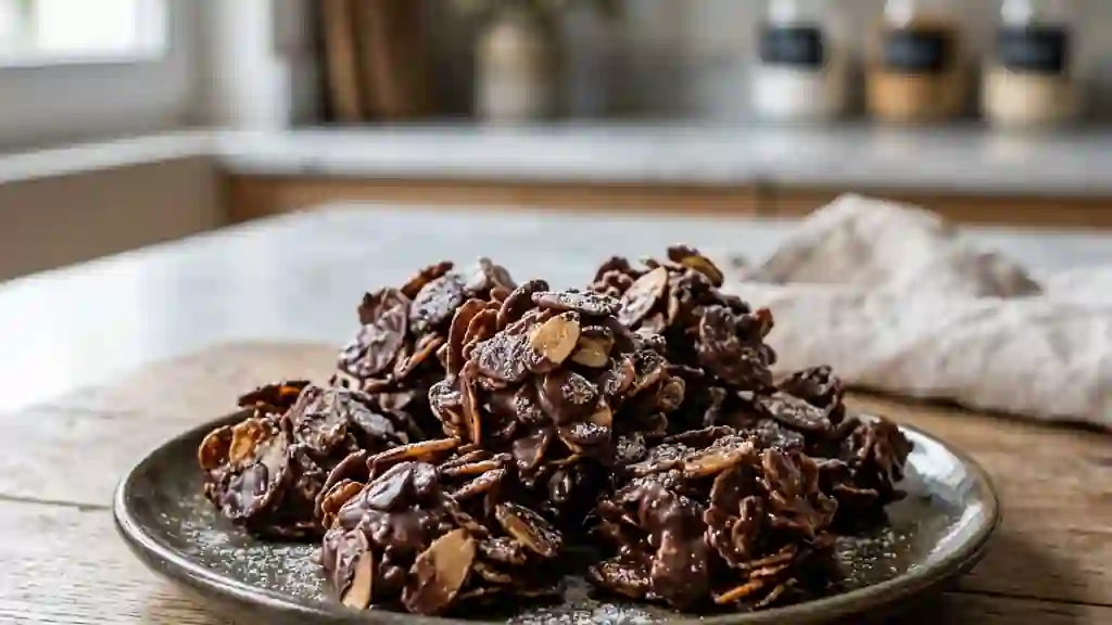 Roses des sables chocolatées aux amandes - Photo de présentation