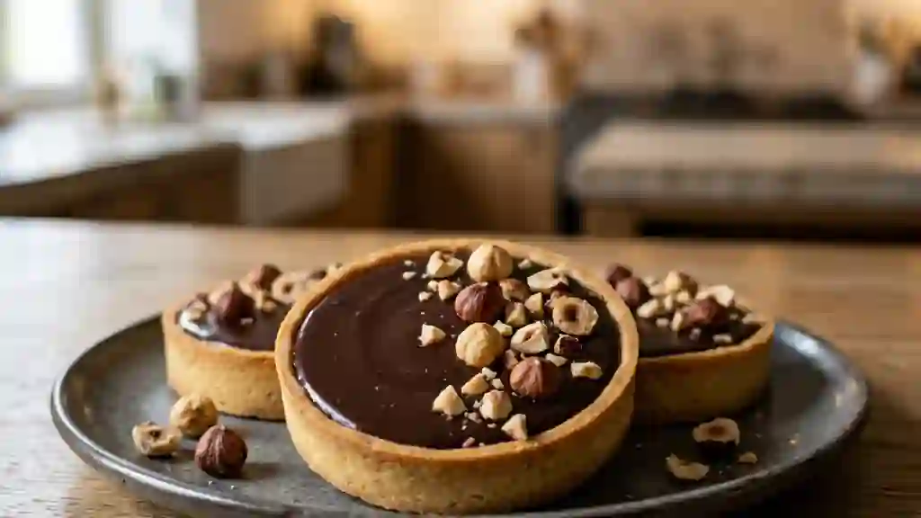 Tartelettes intenses chocolat et noisettes - Photo de présentation