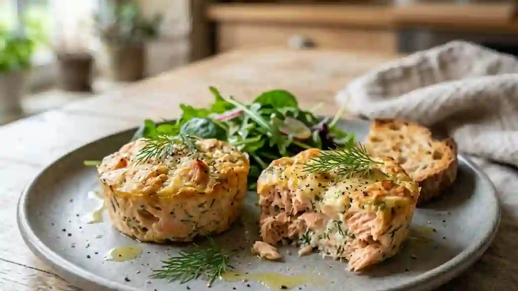 Timbales fondantes au saumon et aneth - Photo de présentation