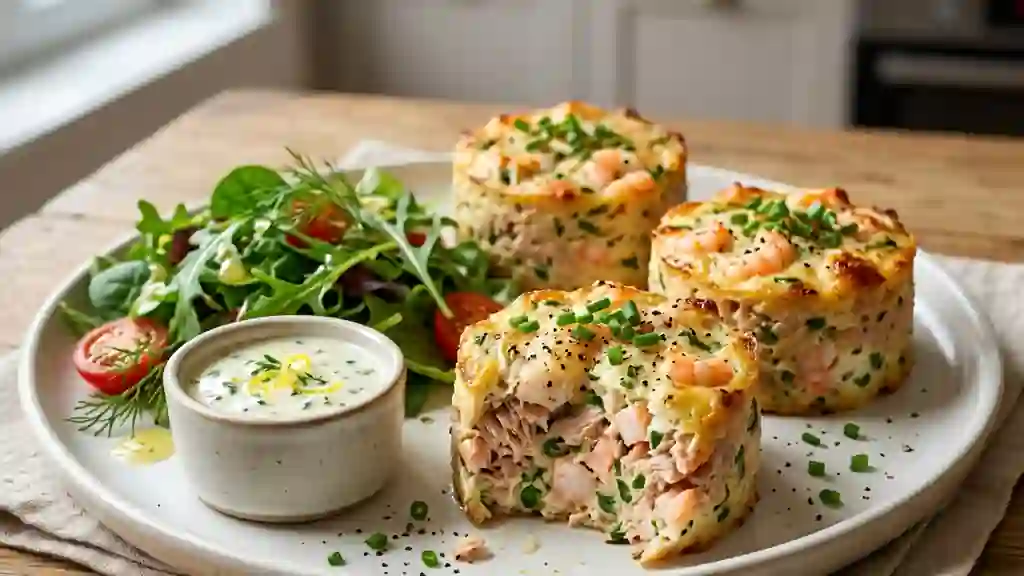Timbales fondantes de thon et crevettes - Photo de présentation