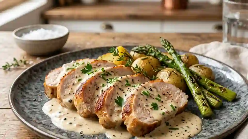 Émincé de dindonneau crème au Boursin poivre - Photo de présentation